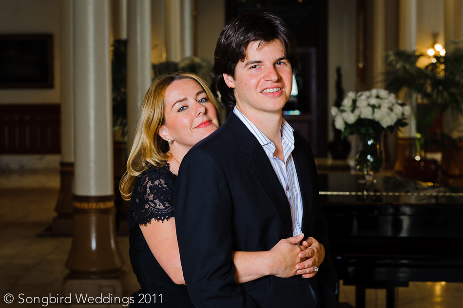 Romantic engagement session at the Driskill hotel