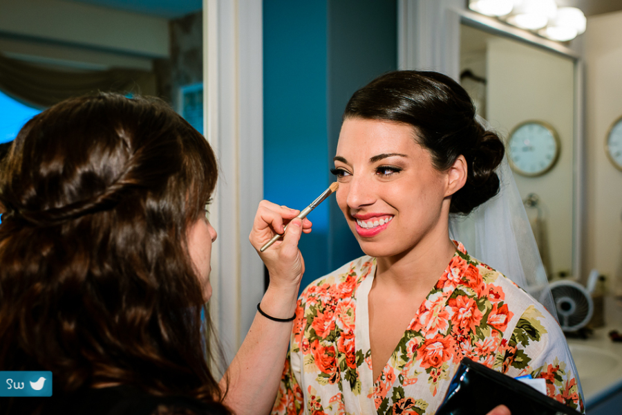 Bride getting ready by Austin Wedding Photographer