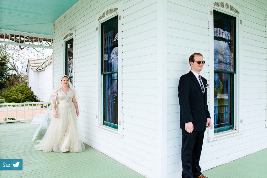 First look by Austin Wedding Photographer at Barr Mansion