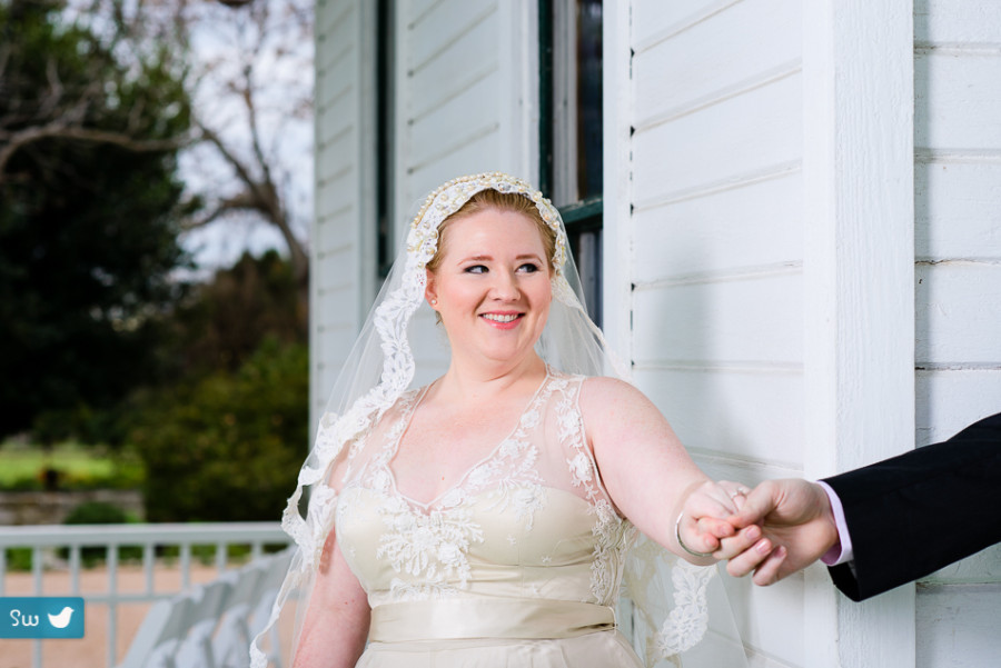 First look by Austin Wedding Photographer at Barr Mansion