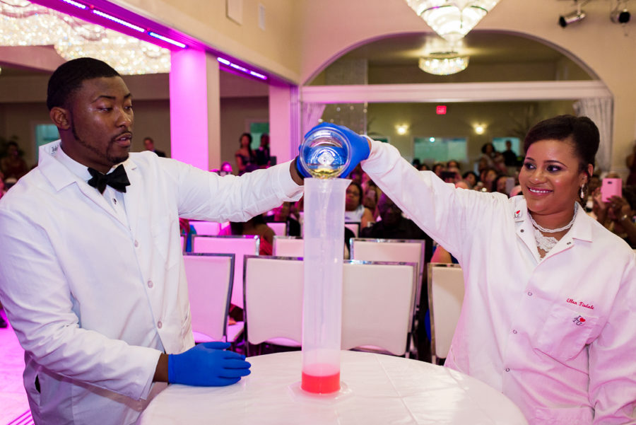 Black African American Scientists create reaction by austin wedding photographers