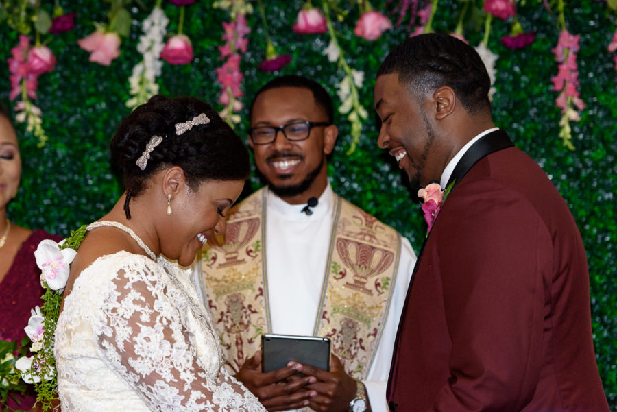 African american wedding, black bride ceremony by austin wedding photographers