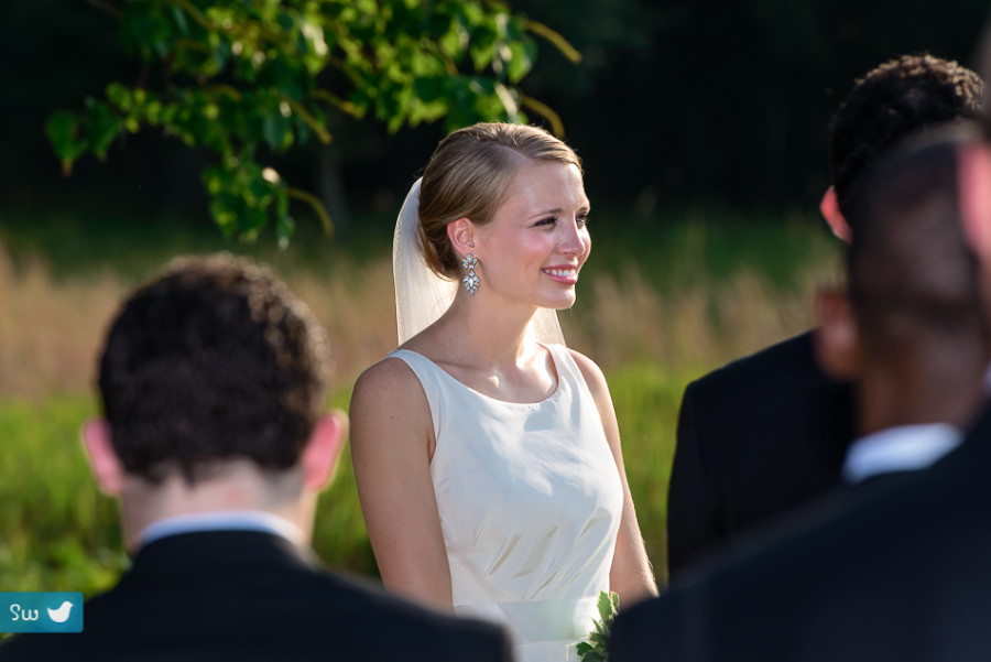 bride during ceremony by austin wedding photographer