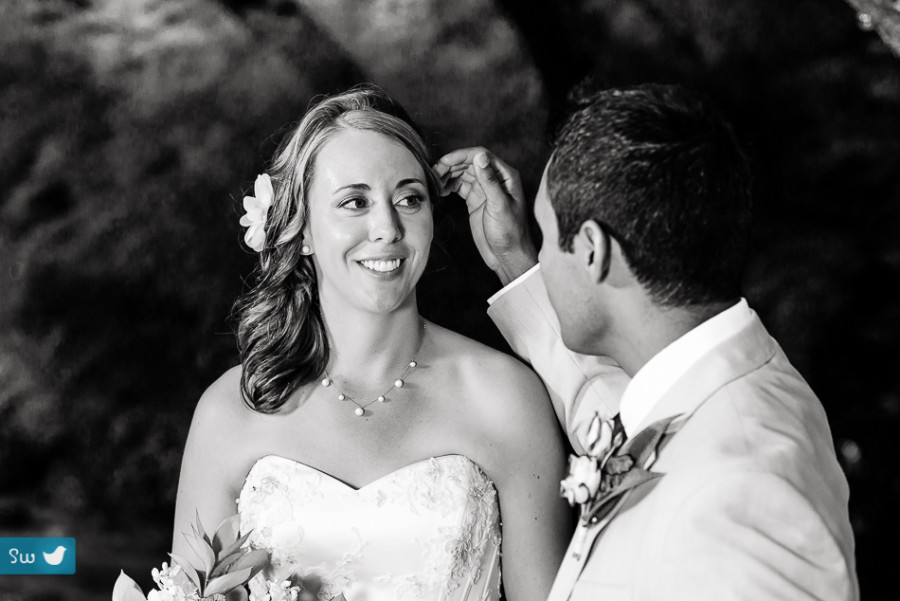 portrait of bride and groom at Mercury Hall