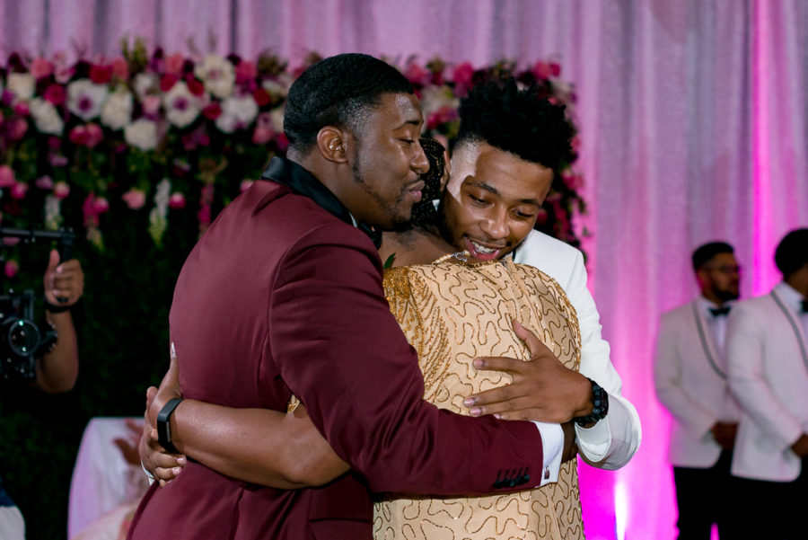 African American wedding mother son dance by austin wedding photographers