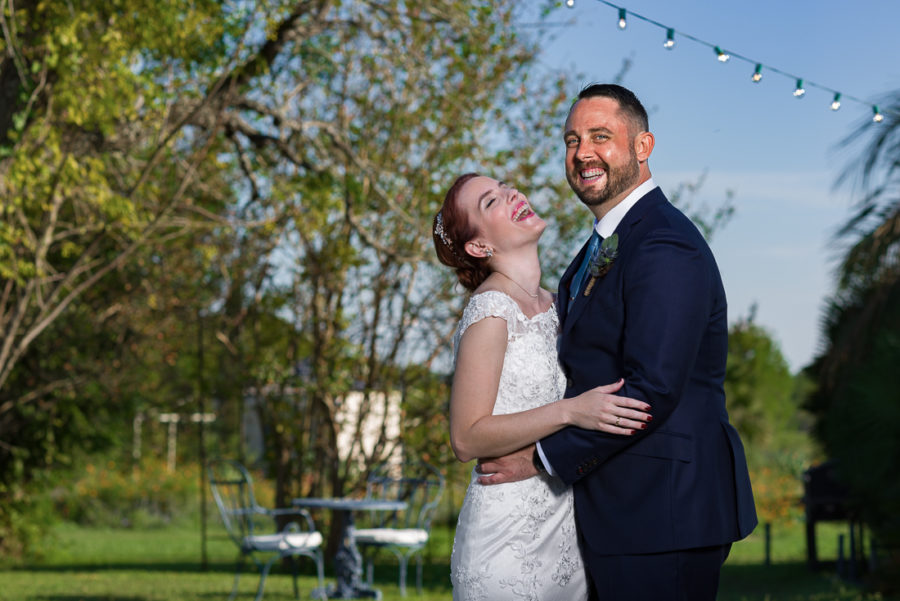 Le San Michele austin wedding photographers bride groom laughing