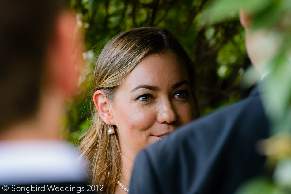 bride during outdoor wedding ceremony in austin, texas