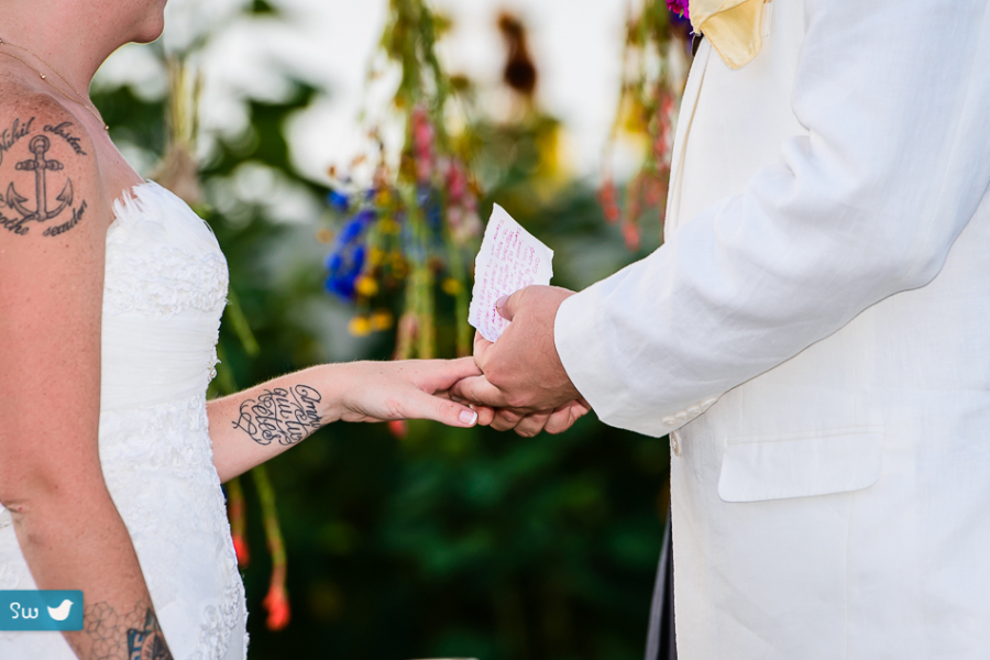 Ceremony vows at Montesino Ranch by Austin Wedding Photographer