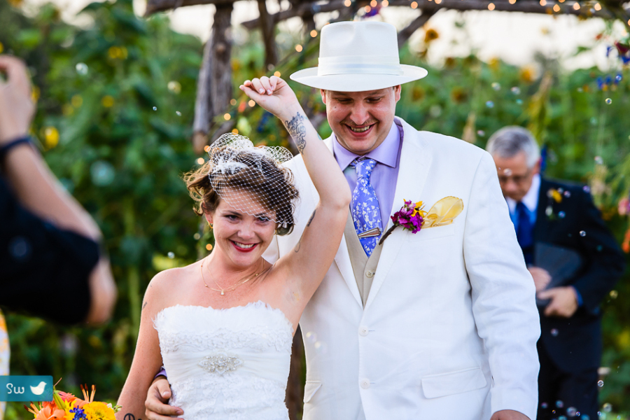 Ceremony exit at Montesino Ranch by Austin Wedding Photographer