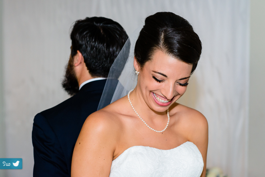 First touch with bride and groom before the ceremony by Austin Wedding Photographer