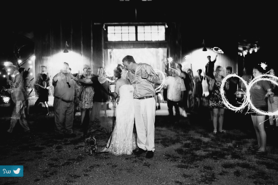 Sparkler exit at Montesino Ranch by Austin Wedding Photographer