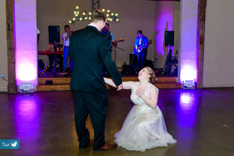 bride and groom by Austin Wedding Photographer at Barr Mansion