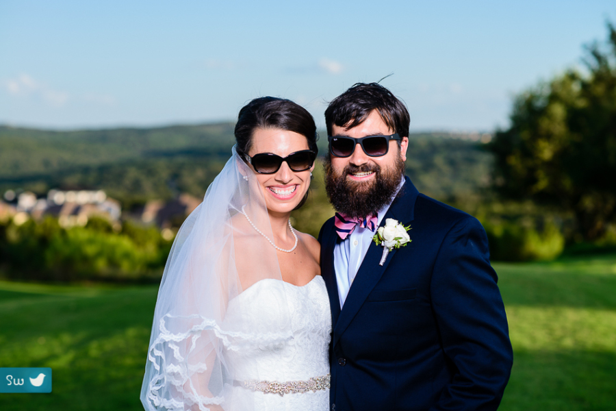 Portraits of the bride and groom at The UT Golf Club by Austin Wedding Photographer