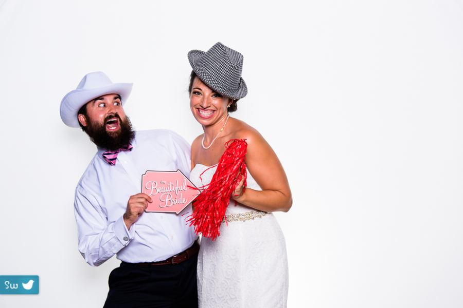 Wedding photobooth with bride and groom at UT Golf Club by Austin Wedding Photographer