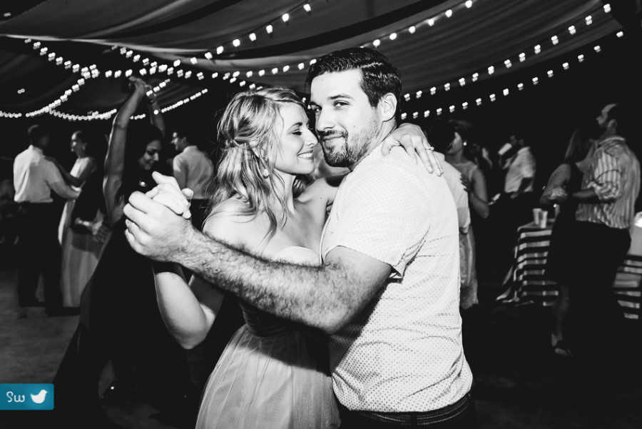 reception guests dancing by austin wedding photographers