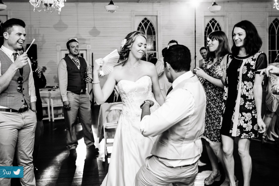 bride dancing with groom, wedding photography in austin