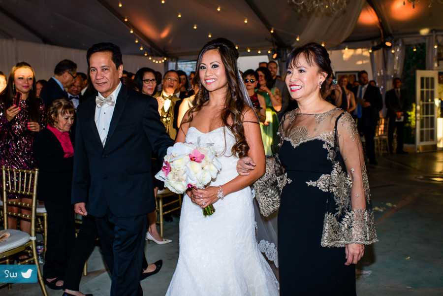 Bride at ceremony by Austin Wedding Photographer