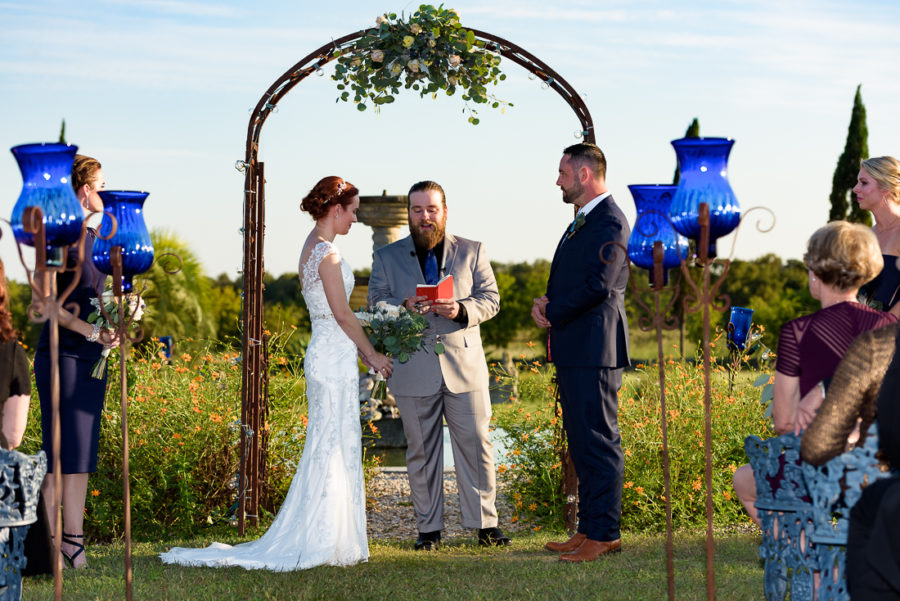 outdoor ceremony field Le San Michele by austin wedding photographers