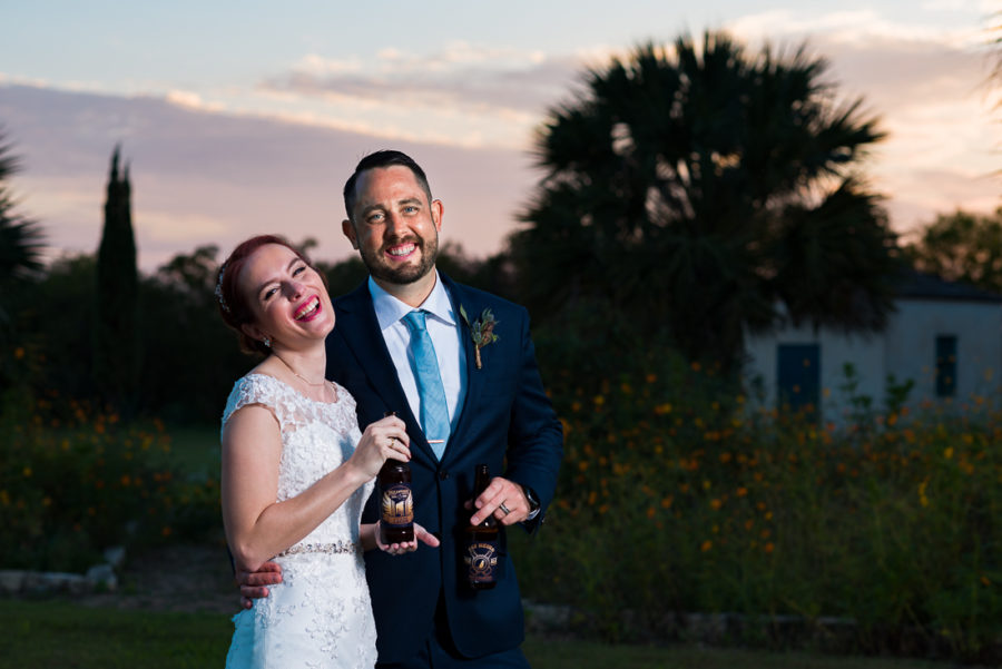 sunset le san michele portrait austin wedding photographers beer custom brew